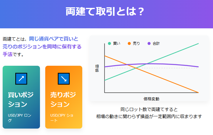 FX両建て取引:買いと売りの同時ポジションで相場変動リスクを軽減