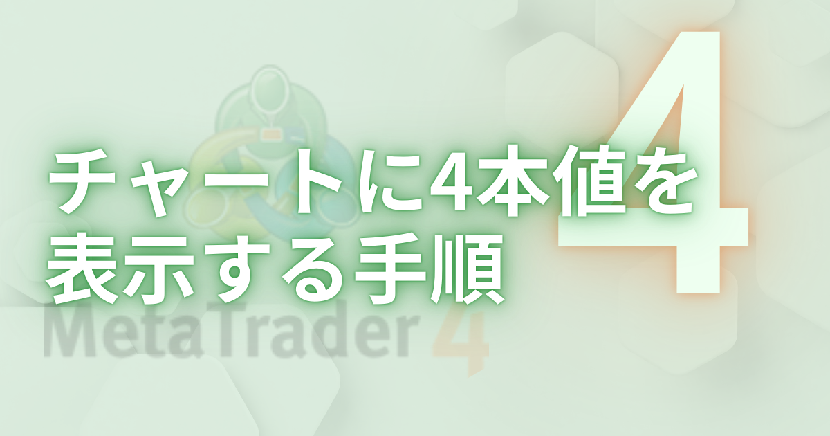チャートに4本値を 表示する手順