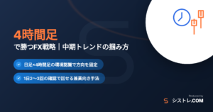4時間足FXの中期トレンドの掴み方と戦略の解説アイキャッチ