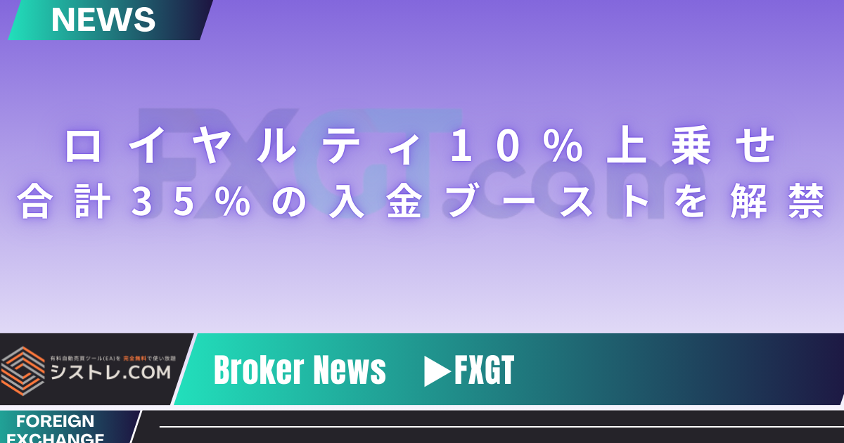 FXGTの新サービス：暗号通貨入金で最大35%のボーナス