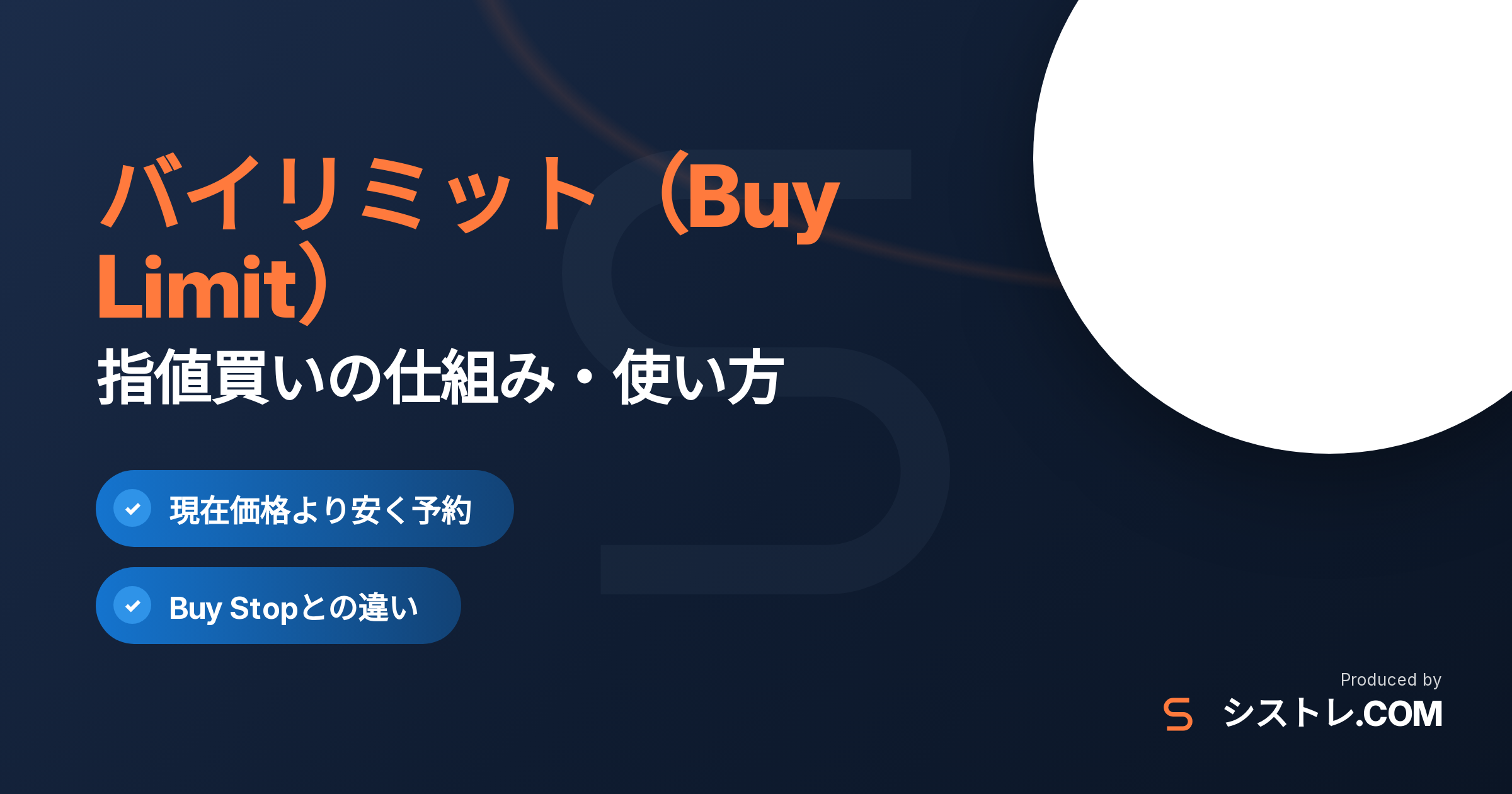 バイリミット(Buy Limit)の仕組みと使い方のアイキャッチ